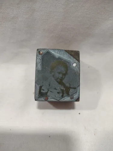 Placa de Impressão Negativa Antiga e Rara 