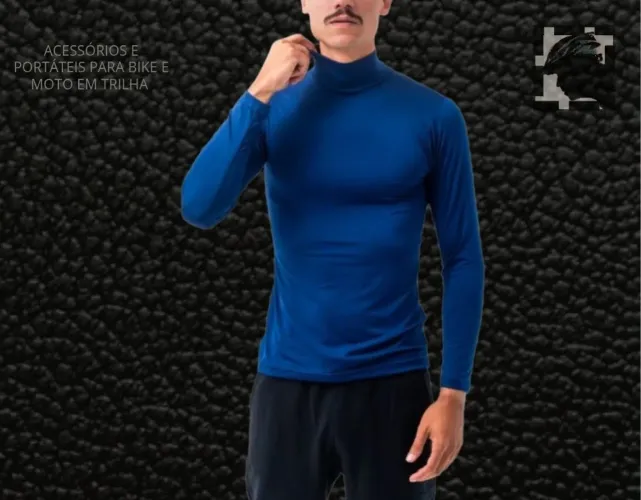 Camisa Manga Longa de Gola Alta, Proteção Uv