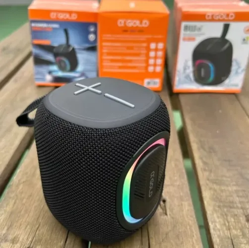 Caixa de Som Bluetooth aGold com LED RGB
