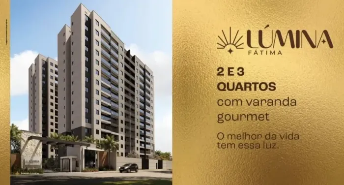 APT 015, Condomínio Lúmina Fatima, apartamento de 02 e 03 quartos, elevador, lazer