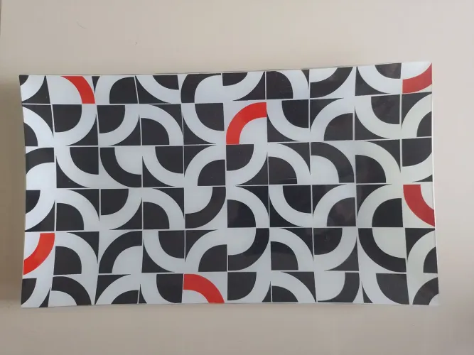 Bandeja em vidro 49x28cm