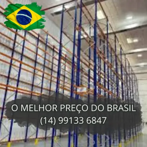 Porta palete estrutura de aço p/ controle de estoque