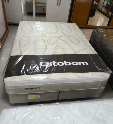 Cama Box Casal King Exclusive Gel Molas Ensacadas Linha Premium 1,93x2,03x34cm - Ortobom