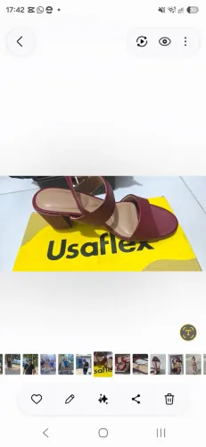 Sandália salto médio usaflex