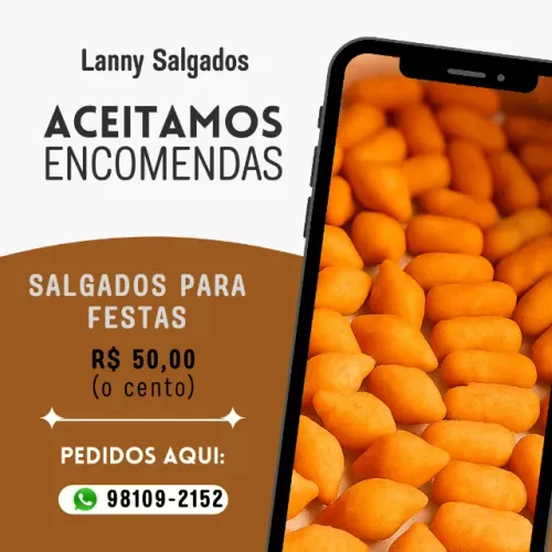 Cento de Salgados para Festa 