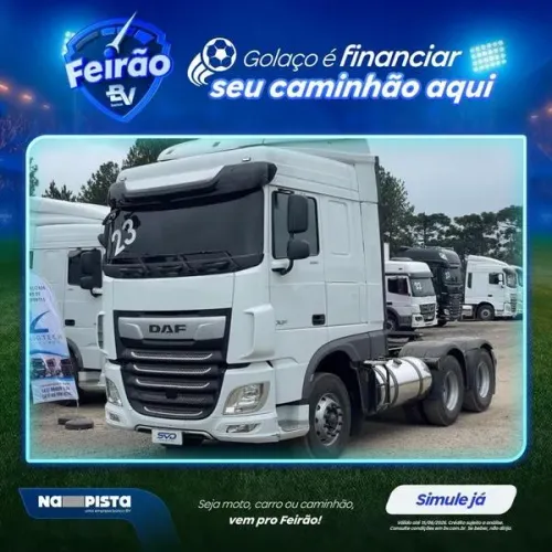 DAF XF 530 6X4 ANO 2023 EURO 6 - COM 295 MIL KM - DEFLETOR DE AR + CHAPÉU