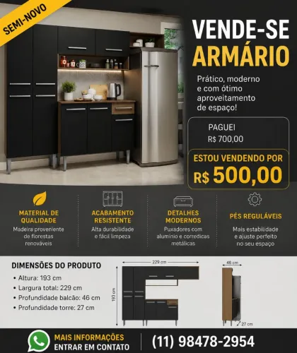 Armário semi-novo