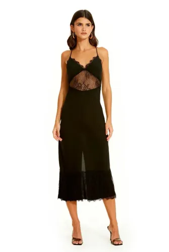 Vestido nativozza Preto 100% seda
