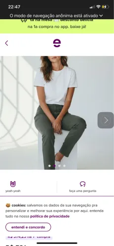 Calça sarja Dudalina