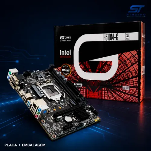 PLACA-MÃE GOLINE H510M-G ? LGA 1200, DDR4 E M.2 NVMe