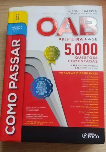 Como Passar na OAB 1ª Fase - 5.000 Questões - 21ª Ed. 2025