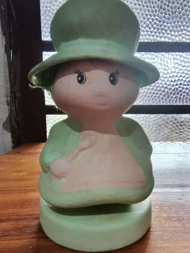 Base de Abajur de Porcelana Biscuit Vintage 60/70