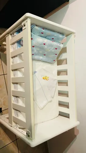 Mini Berço com colchão, rodízio e protetor 