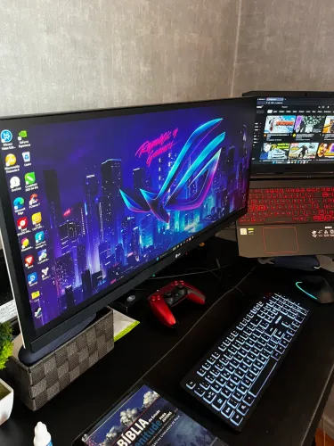 Monitor gamer 29 superwide LG + braço mecânico 