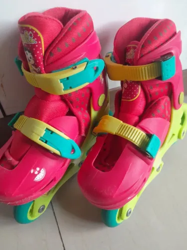 Patins infantil roller tri inline da turma da Mônica 