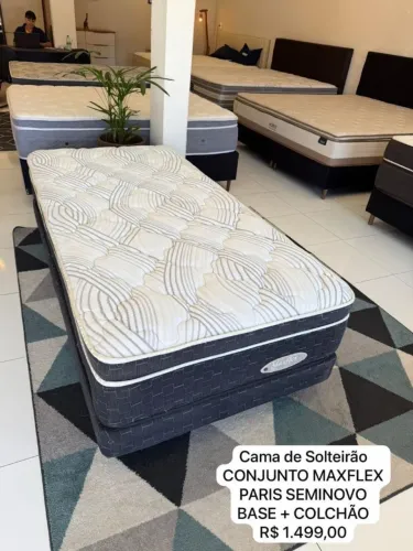 Cama de Solteirão MAXFLEX LATEX SEMINOVA TOP - Entrego! 