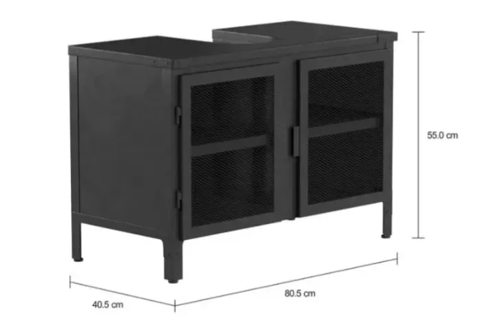 Gabinete de banheiro Tokstok inferior, 2 portas, com coluna