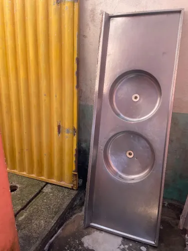 PIA INOX DE DOIS CUBOS