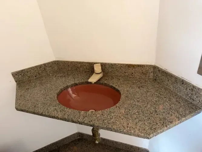 Conjunto de Banheiro Celite Terracota vintage completo - Vaso + Bancada Granito 