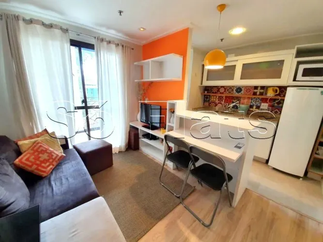 Lindo flat na Vila Olimpia totalmente mobiliado e com 1x dorm localizado ao lado da Av Ban