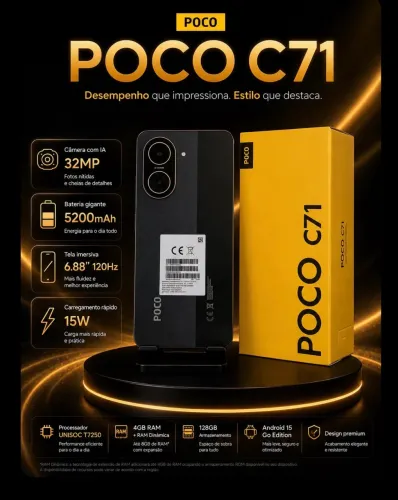 ? POCO C71 - Desempenho que Impressiona! ?