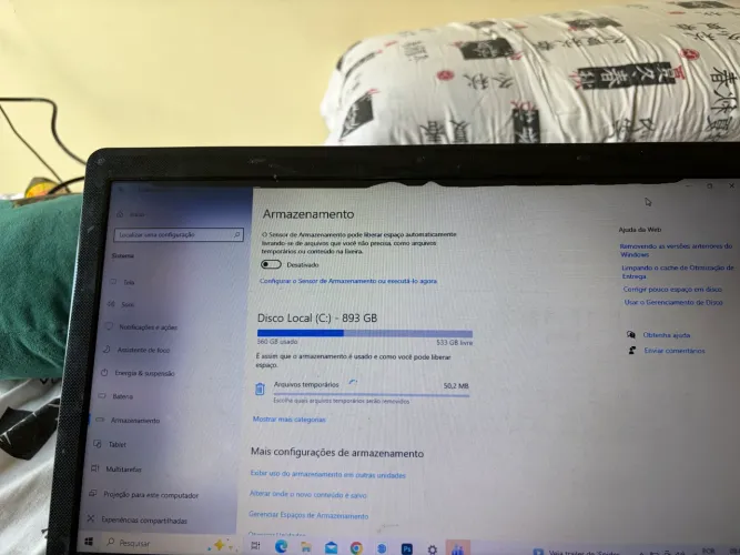 Notebook Samsung 1Tera tela de 15 polegadas