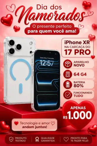 iPhone XR na carcaça do 17 pro zero