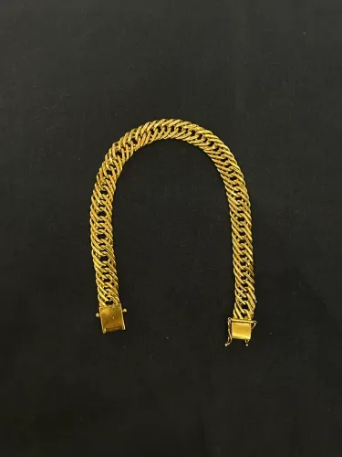 Pulseira de ouro 18K modelo Grumet tripla