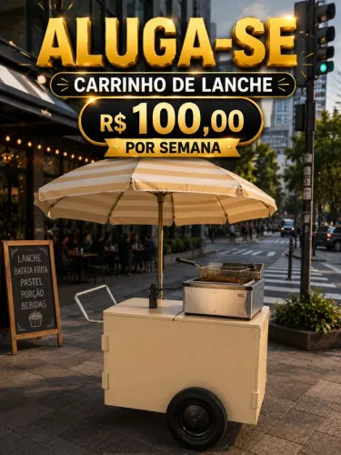 CARRINHO DE LANCHE + FRITADEIRA A GÁS
