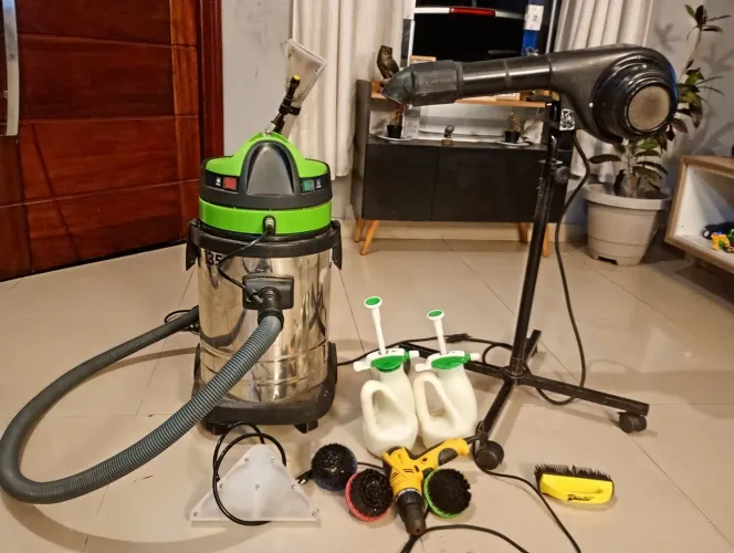 Kit profissional de limpeza de estofados