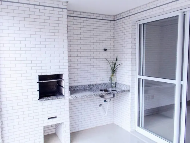 Apartamento 108 m² com 2 suítes na Pompéia, Santos  Financiamento Aceito