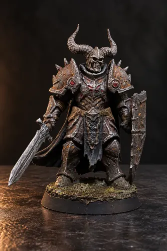 Cavaleiro Demoníaco - Armadura enferrujada - Pintada à Mão