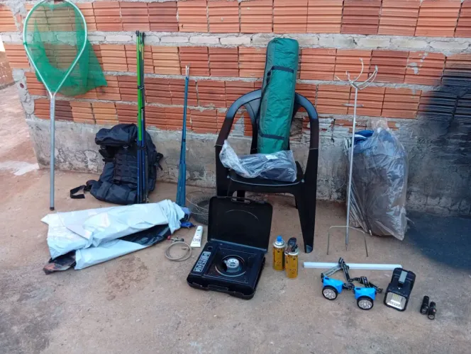 Kit pescaria acampamento