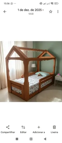 Vendo cama casinha perfeita sem detalhes de uso madeira de eucalipto cor embuia