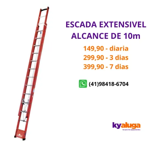 ALUGUEL - escada 10m extensivel