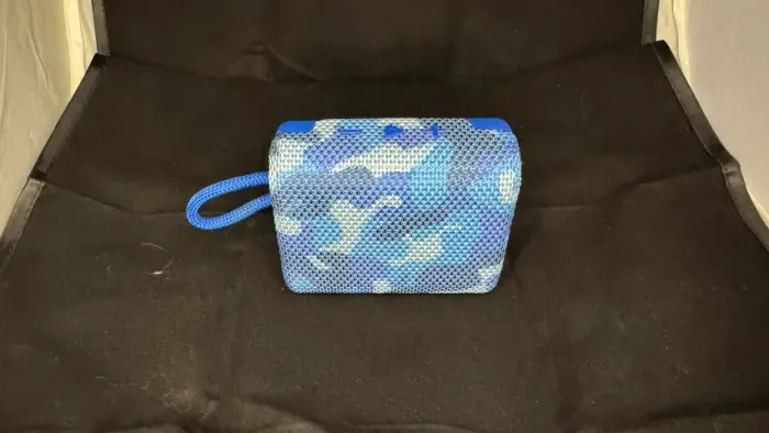 Caixa de Som Portátil Bluetooth Camuflada Azul - Cartão SD / USB / FM