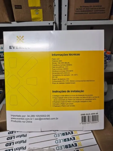PAINEL DE LED DE EMBUTIR 60x60/62x62
