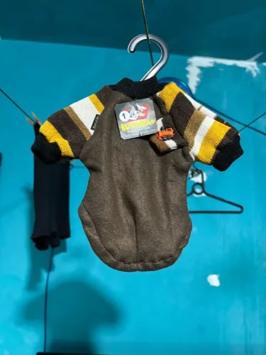 Roupa Pet Buttykao Marrom Listrada Tamanho 1