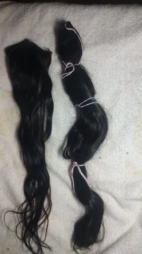 Cabelo castanho humano