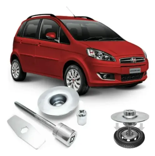 Kit Trava Antifurto Estepe Fiat Idea_Aceito Cartão