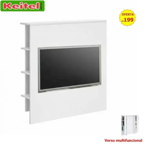 Painel P/ Tv Aurora Com Nicho Lateral Cor Branco