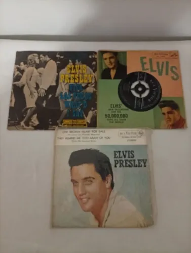 3 Compacto Vinil do Elvis Presley anos 60