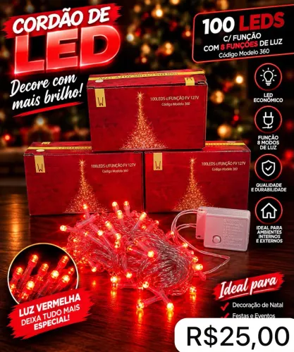 Pisca pisca Natal Vermelho