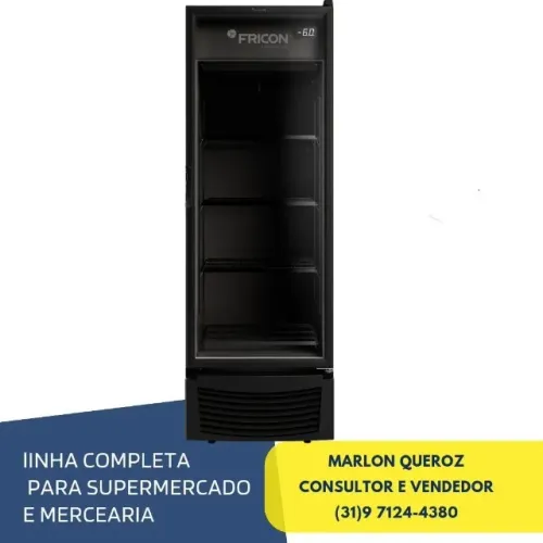 Cervejeira Porta de Vidro 560L Full Black Fricon