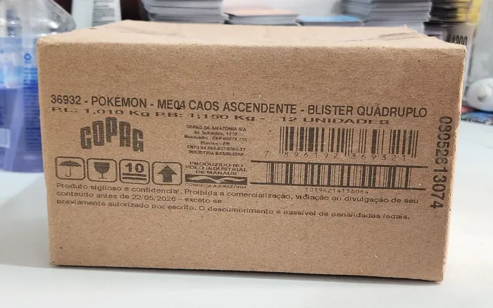Caixa com 12 unidades de Blister Quádruplo de Caos Ascendente