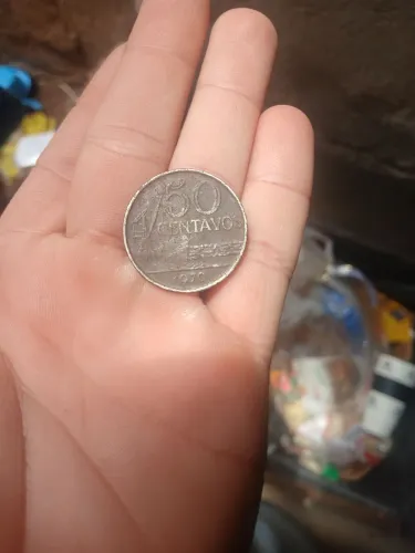 Moeda antiga 50 centavos 1970<br>Moeda Antiga 50 Centavos 1970 - Brasil - 1º Cruzeiro - MBC