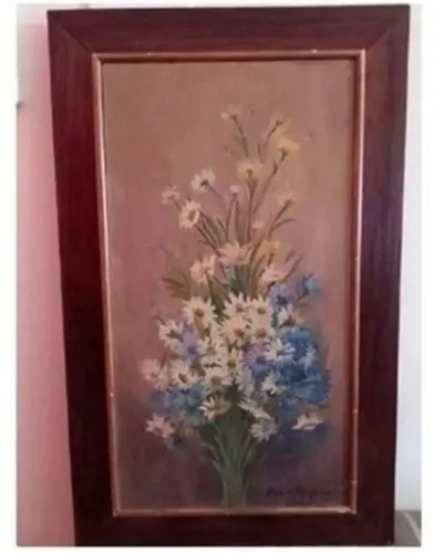 Quadro óleo sobre tela- Zula Messina 1970