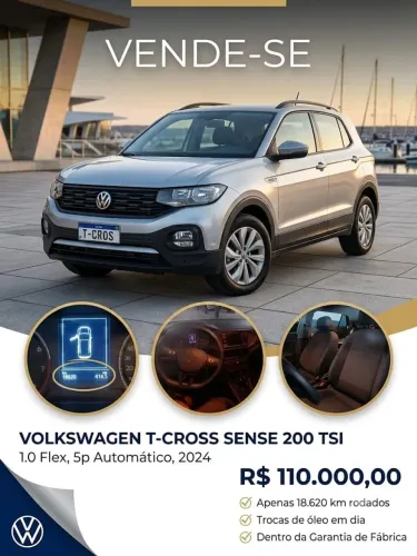 Volkswagen T-Cross Sense 1.0 TSI Flex 5P Aut. 2024
