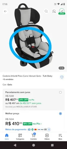 Cadeira Nova na caixa no plástico ,observe.