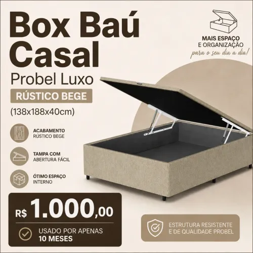 Box baú cama casal Probel 